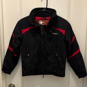 Children’s Spyder Snow Jacket Red & Black, size 10/12